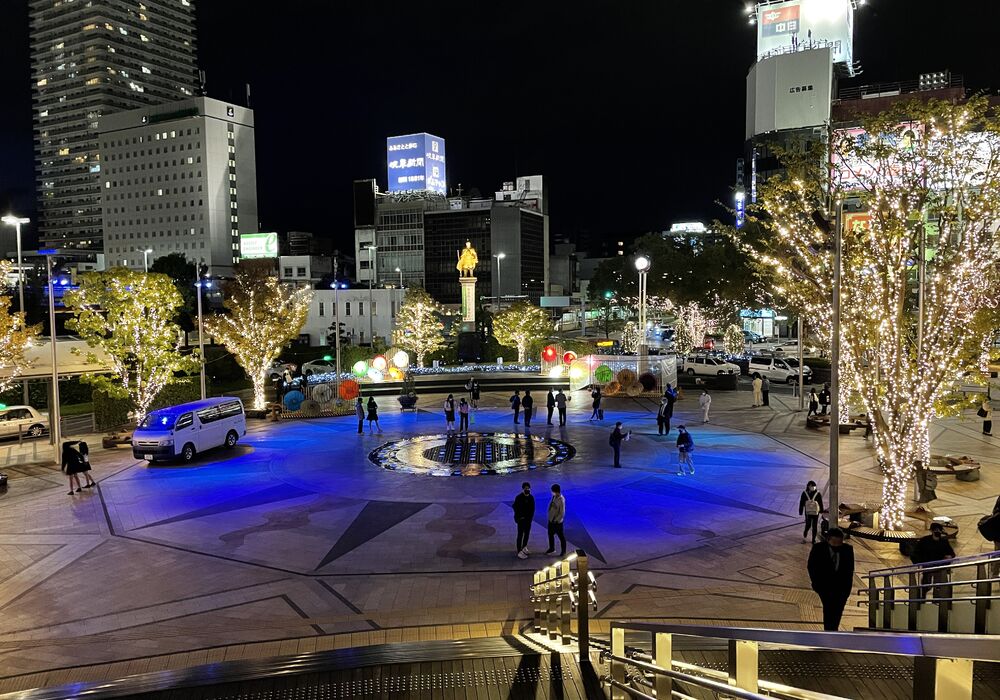 岐阜駅イルミネーション工事